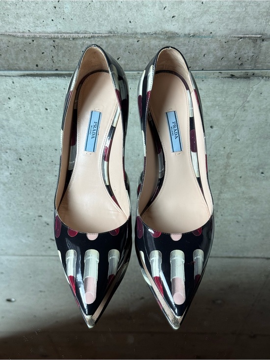 Prada Shoes - Prada Lipstick Print Patent Leather Pumps
